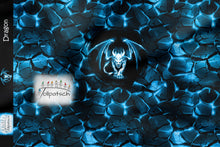 Laden Sie das Bild in den Galerie-Viewer, Dragon blau French Terry Panel
