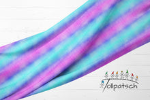 Laden Sie das Bild in den Galerie-Viewer, Denim Style Verlauf pink türkis dunkel French Terry