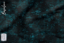 Laden Sie das Bild in den Galerie-Viewer, French Terry Midnight Splash │ Petrol Grunge │ Reaktivdruck │ 175 cm Überbreite