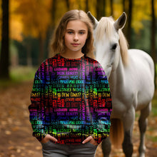 Laden Sie das Bild in den Galerie-Viewer, French Terry Dein Ernst? │ Regenbogen Statement Stoff │ Reaktivdruck │ 175 cm Überbreite