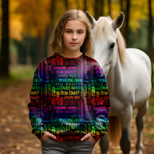 Laden Sie das Bild in den Galerie-Viewer, French Terry Dein Ernst? │ Regenbogen Statement Stoff │ Reaktivdruck │ 175 cm Überbreite