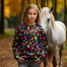 Laden Sie das Bild in den Galerie-Viewer, Love to Sew Baumwolljersey | Nähstoff mit Nähmaschine, Schere & Maßband | Jersey Stoff für Nähfans