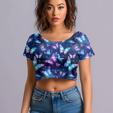 Laden Sie das Bild in den Galerie-Viewer, Zauberhafte Schmetterlinge Baumwolljersey