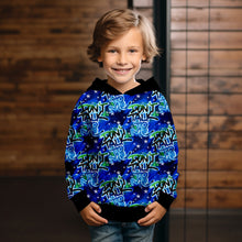 Laden Sie das Bild in den Galerie-Viewer, Don't talk to me blau grün French Terry