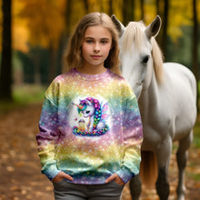 Laden Sie das Bild in den Galerie-Viewer, Dreaming Unicorn Baumwolljersey Panel