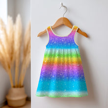 Laden Sie das Bild in den Galerie-Viewer, Rainbow Glitter Kombi Baumwolljersey
