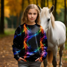 Laden Sie das Bild in den Galerie-Viewer, French Terry Rainbow Galaxy 9 | Regenbogen Galaxie Stoff | Reaktivdruck | 175 cm Überbreite