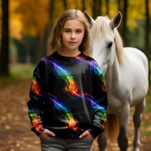 Laden Sie das Bild in den Galerie-Viewer, French Terry Rainbow Flow 12 | Regenbogen Stoff | Reaktivdruck | 175 cm Überbreite