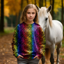 Laden Sie das Bild in den Galerie-Viewer, Rainbow Zebra Baumwolljersey