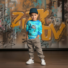 Laden Sie das Bild in den Galerie-Viewer, Delfin Panel Schnubbirella Baumwolljersey