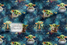 Laden Sie das Bild in den Galerie-Viewer, French Terry Kleiner Weltraumfreund 54445 A: Weltraummotiv