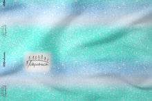 Laden Sie das Bild in den Galerie-Viewer, Fake Glitzer blau mint Verlauf Baumwolljersey