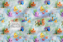 Laden Sie das Bild in den Galerie-Viewer, Unter dem Meer Baumwolljersey