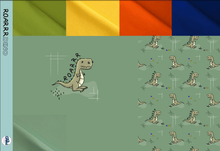 Laden Sie das Bild in den Galerie-Viewer, Roarrrr pastellgrün Baumwolljersey - Tollpatsch Stoffe und Handmade