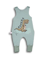 Laden Sie das Bild in den Galerie-Viewer, Roarrrr pastellgrün Baumwolljersey - Tollpatsch Stoffe und Handmade