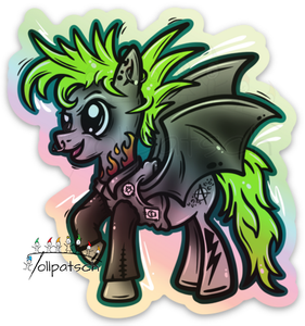 Holografischer Sticker Punky Pony