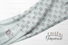 Laden Sie das Bild in den Galerie-Viewer, Samtpfote mint Panel 2 - 65cm hoch - Eigendesign | Sommersweat | Jersey | Softshell
