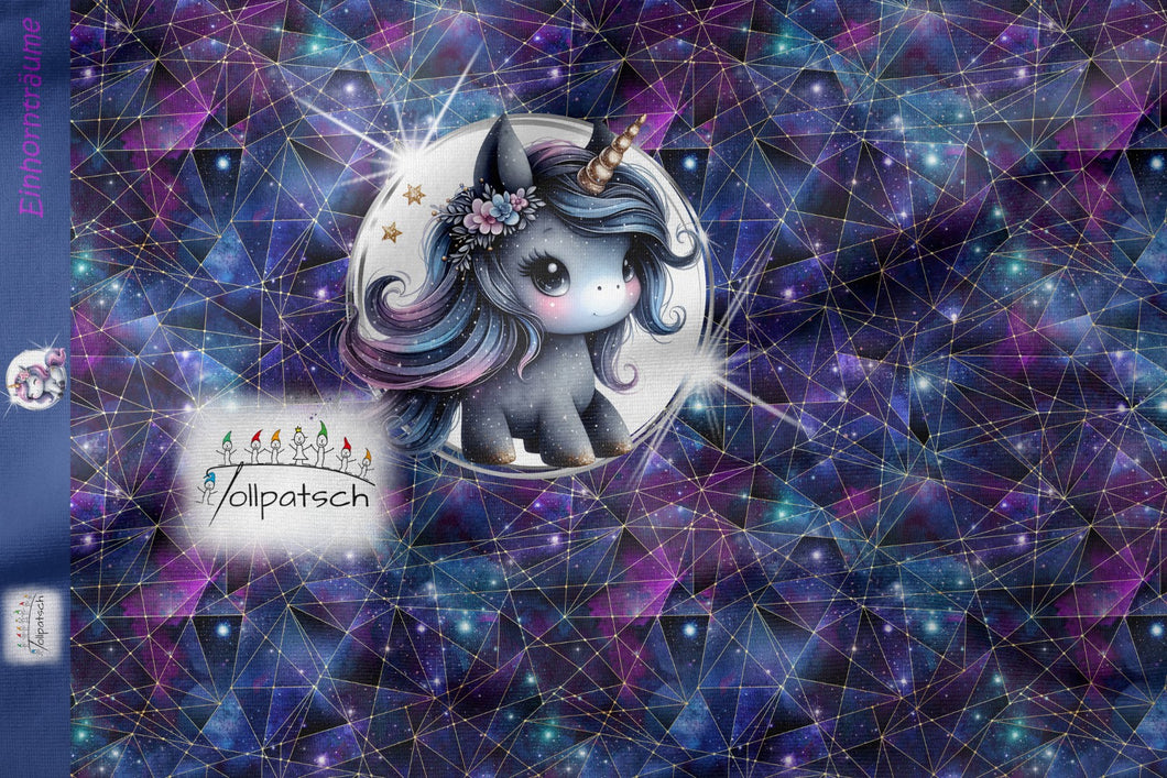 Galaxy Line Einhorn dark Baumwolljersey