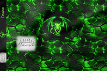 Laden Sie das Bild in den Galerie-Viewer, Dragon grün French Terry Panel
