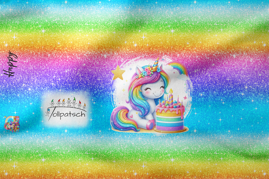 Birthday Unicorn Baumwolljersey