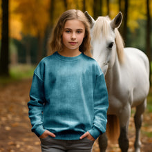 Laden Sie das Bild in den Galerie-Viewer, Denim Style blau French Terry
