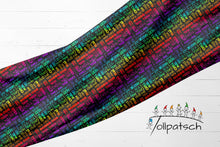 Laden Sie das Bild in den Galerie-Viewer, French Terry Chill mal │ Regenbogen Schrift │ Reaktivdruck │ 175 cm Überbreite
