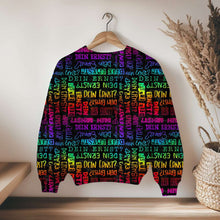 Laden Sie das Bild in den Galerie-Viewer, French Terry Dein Ernst? │ Regenbogen Statement Stoff │ Reaktivdruck │ 175 cm Überbreite
