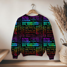 Laden Sie das Bild in den Galerie-Viewer, French Terry Frech Wild &amp; Wunderbar │ Regenbogen Statement Stoff │ 175 cm Überbreite
