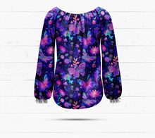 Laden Sie das Bild in den Galerie-Viewer, Summerglow Baumwolljersey Schmetterlinge &amp; Blumen | Jersey Stoff 220 g/m² | Kinderstofftraum
