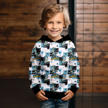 Laden Sie das Bild in den Galerie-Viewer, French Terry Skater Dino │ Dinosaurier Stoff für Kinder │ Reaktivdruck │ 175 cm Überbreite

