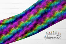 Laden Sie das Bild in den Galerie-Viewer, Regenbogen Spinnennetz Baumwolljersey | Bunter Jersey Stoff mit Neonfarben und Spinnennetz Muster
