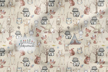 Laden Sie das Bild in den Galerie-Viewer, Fröhliche Waldtierchen Baumwolljersey
