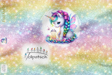 Laden Sie das Bild in den Galerie-Viewer, Dreaming Unicorn Baumwolljersey Panel
