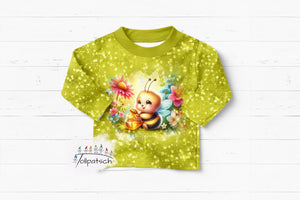 Happy Bee 2 - 75cm hoch - Eigendesign | Sommersweat | Jersey | Softshell