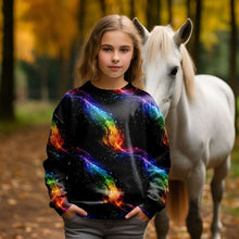 Laden Sie das Bild in den Galerie-Viewer, French Terry Rainbow Flow 12 | Regenbogen Stoff | Reaktivdruck | 175 cm Überbreite
