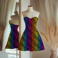 Laden Sie das Bild in den Galerie-Viewer, Rainbow Zebra Baumwolljersey
