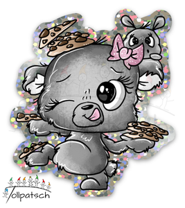 Glitzer Sticker Cookie Schnubbirella