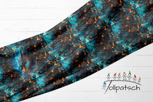 Laden Sie das Bild in den Galerie-Viewer, Fantasy Drachenstoff als hochwertiges French Terry Panel mit 100 cm Höhe und 175 cm Breite aus europäischer Produktion.
