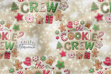 Laden Sie das Bild in den Galerie-Viewer, French Terry Cookie Crew – 54453 A – Weihnachtliche Cookie-Crew-Motive auf Creme. Stoffmuster.
