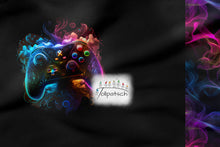 Laden Sie das Bild in den Galerie-Viewer, French Terry Panel Neon Gaming 54470 B: Bunter Gaming-Controller
