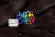 Laden Sie das Bild in den Galerie-Viewer, French Terry Panel Rainbow Pinguine 54460 B: Bunte Pinguingruppe
