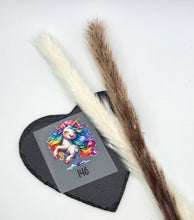 Laden Sie das Bild in den Galerie-Viewer, Größenlabel Bügelbild Einhorn Crazy Größe 146 zum Aufbügeln für Baby und Kinderkleidung
