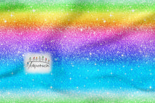 Laden Sie das Bild in den Galerie-Viewer, Rainbow Fake Glitter Baumwolljersey
