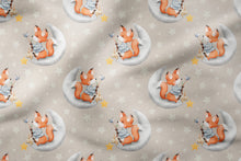 Laden Sie das Bild in den Galerie-Viewer, Sommersweat | Jersey | Softshell | Musselin | Baumwolle | Fox on the moon warm grey | Eigendesign
